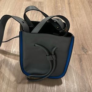 Grey bucket bag